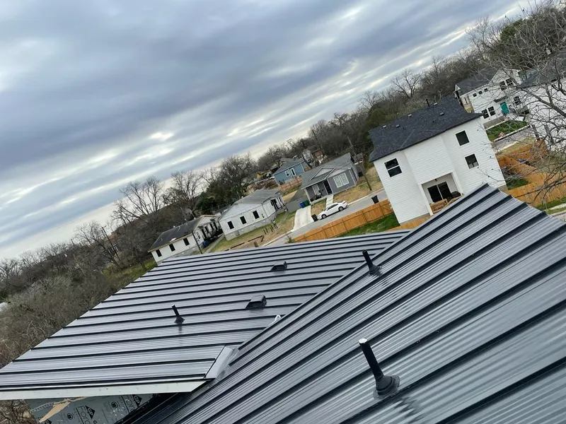 Standing seam metal roof panels with vents for Skylight Repair in Clifton Heights